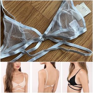 🆕TOBI 💙 Raquel Blue Strappy Mesh Bralette